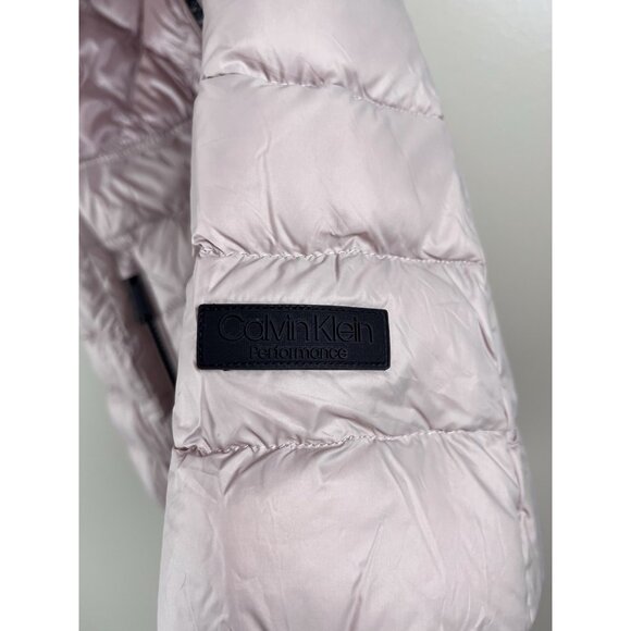 Calvin Klein Performance Women’s Sz Sm Quilted Down Vest Pink Full Zip Down Fill - Picture 3 of 10